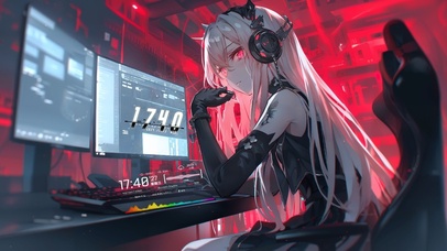 赛博电脑科技少女