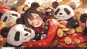 发财熊猫少女