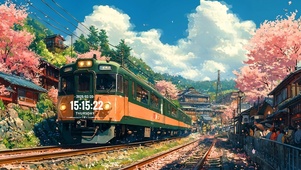 日系春游列车