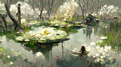 4k 唯美古风仙境园林