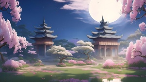 夜色中的双阁庄