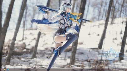 原神优菈冰天雪地