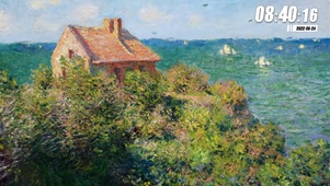 海边小屋（油画印象派）