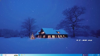 治愈冬日雪夜主题