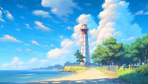 清新白云水塔