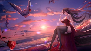 海滩少女