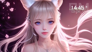 粉色浪漫美女