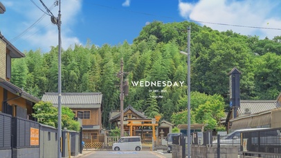 唯美治愈城市街道（带真实时间）