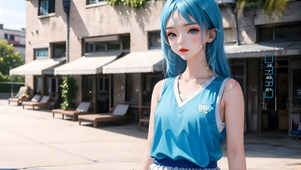 可爱篮球服女孩