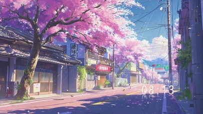 樱花公路景色