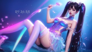 4K唯美双马尾水中女生