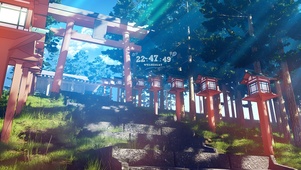 唯美治愈森林神社