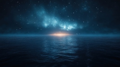 梦幻北极光倒影