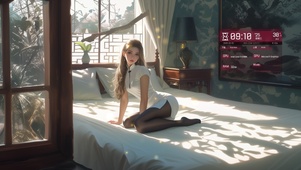 她的眸子像雨后巷口的光斑