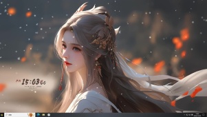 唯美雪景古风少女