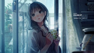 窗外下着雨