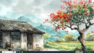 烟雨江南小屋