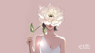 唯美光影花信少女