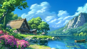 清新森林小溪