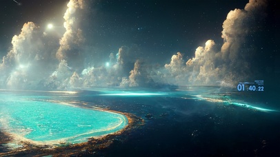 寂静夜 空灵海 壁纸