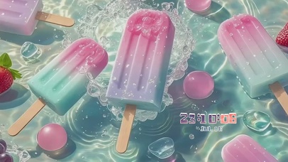 清凉夏日雪糕