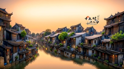 4k江南水乡小镇