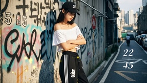 鸭舌帽女孩