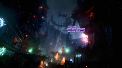 赛博朋克雨夜城堡