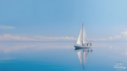 4K唯美简约帆船