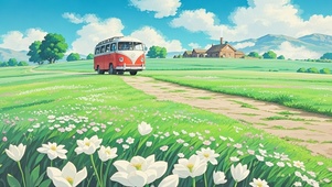乡下小路上的小车