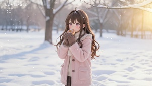 雪景少女