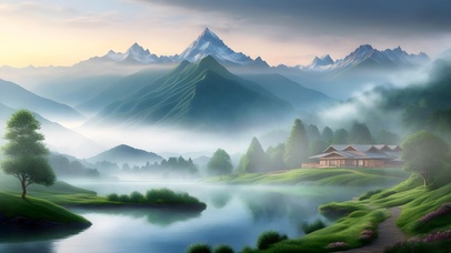 大自然风景山水河流湖泊05