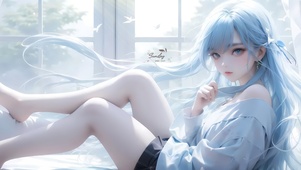 可爱治愈长腿女孩