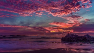 唯美夕阳海岸