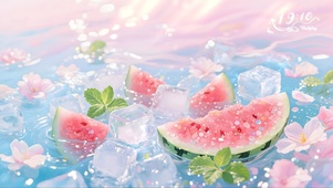 夏日清凉西瓜桌面壁纸