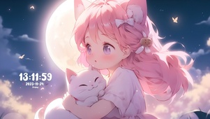 治愈女孩和猫