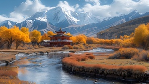 雪山脚下