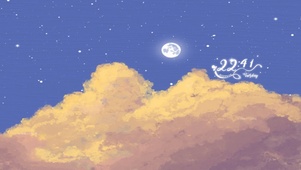 手绘油画漫天星辰