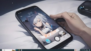 手机里面的猫耳少女