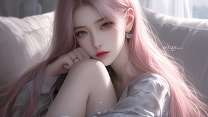 4K清纯气质粉发女孩