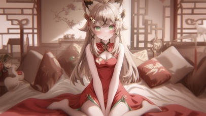 雪墨壁纸丨琦良良丨红嫁衣丨