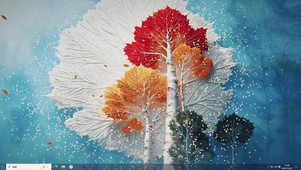 雾岚里的彩树-桌面主题