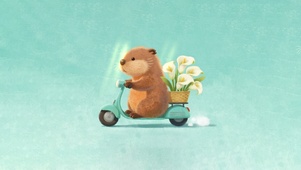 可爱春日～卡皮吧啦送花