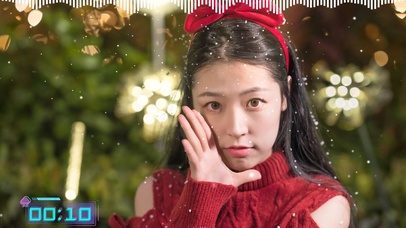 雪地里的清纯小姐姐