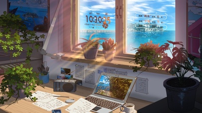 4K治愈海边阳光房间