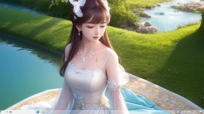 4k湖畔唯美女孩