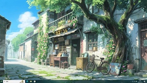清新夏日街道