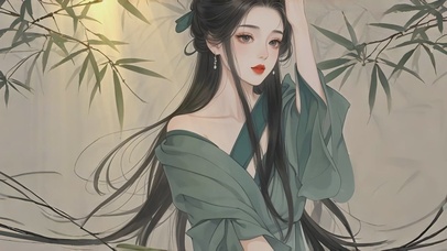 哈哈兔 古风壁画仙女