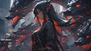 4k 红龙与少女