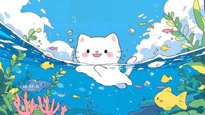 游泳猫咪